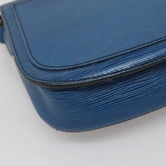 Authentic LOUIS VUITTON Epi Saint Cloud GM Shoulder Bag Toledo Blue M52195 LV - Picture 15 of 16